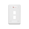 Placa de Pared Modular 10G MAX de 2 Salidas, Color Blanco