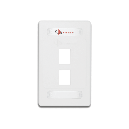 Placa de Pared Modular 10G MAX de 2 Salidas, Color Blanco, Versión Bulk