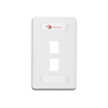 Placa de Pared Modular 10G MAX de 2 Salidas, Color Blanco, Versión Bulk