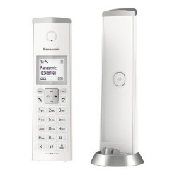 Teléfono inalámbrico Panasonic KX-TGK210 Dect 120 canales con identificador de llamadas blanco