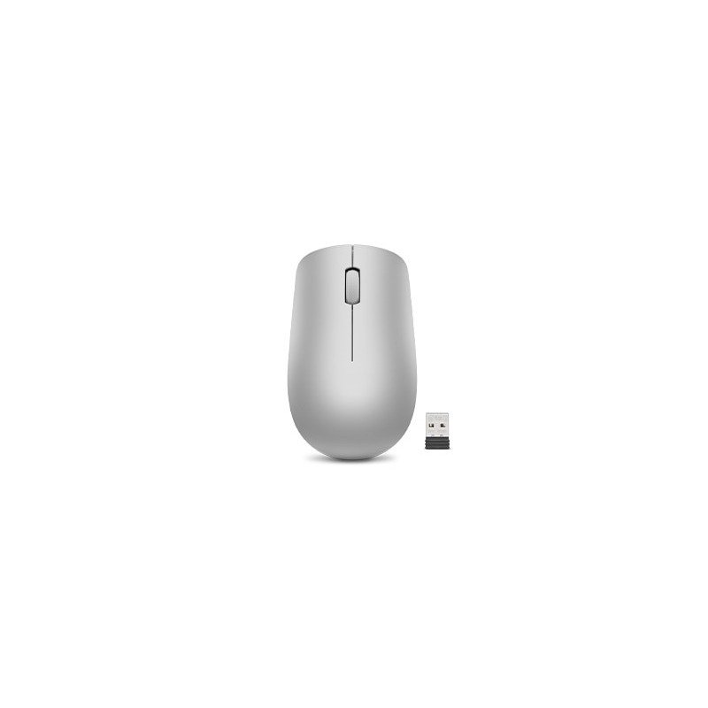 Mouse Lenovo 530, Ambidiestro, Óptico, RF inalámbrico, 1200 DPI, Gris Mouse Lenovo 530, Ambidiestro, Óptico, RF inalámbrico, 1200 DPI, Gris