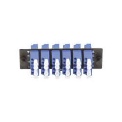 Adaptador de f.o. (6) dúplex LC monomodo azul