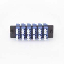 Adaptador de f.o. (6) dúplex LC monomodo azul