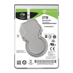 Disco duro interno Seagate BarraCuda 2.5 2 TB SATA 6GB/s, 5400rpm, 7 mm, para ultrabook