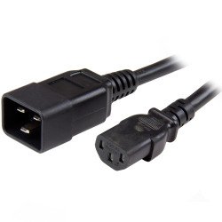 Cable C13 a C20 14AWG de 91cm para Alimentación StarTech.com PXTC13C20143 - 0, 9 m, IEC 60320 C13, IEC 60320 C20, Negro
