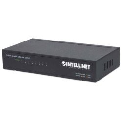 Switch Intellinet GB 8 puertos desktop metal