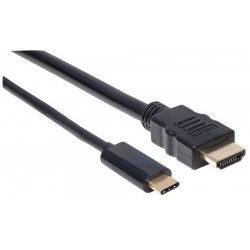 Cable USB-c cm-HDMI m 2.0m v3.1 4k negro Manhattan