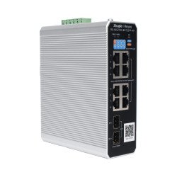 Switch Industrial PoE hasta, Ideal para temperaturas Extremas y protección contra descargas, 1 x PoE++ Port, 7 x PoE+ Ports, and