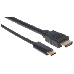 Cable USB-c, CM-HDMI m 1.0m v3.1 4k, negro Manhattan