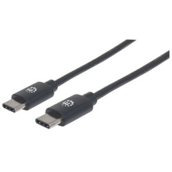 Cable USB-c, cm-cm 2.0m v2, negro Manhattan