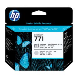 Cabezal de impresión HP DesignJet 771, negro fotográfico, gris claro
