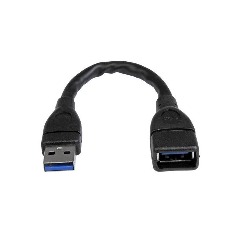 Cable USB StarTech.com USB3EXT6INBK, USB A, USB A, Macho/hembra, 3 m, Negro