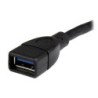 Cable USB StarTech.com USB3EXT6INBK, USB A, USB A, Macho/hembra, 3 m, Negro