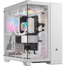 Gabinete Corsair 2500X link , blanco , semitorre, microaTX-miTX, crist