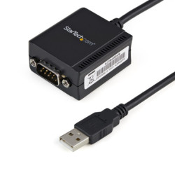Cable USB a serial StarTech.com - DB9, USB 2.0 A, Macho/Macho, Negro, 1.83 m