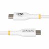 Cable de Carga para Laptop USB-C de 3m, Cable USB Tipo C, Blanco, USB-IF, PD 240W EPR, Recubrimiento de TPE, M M, Cable for Port