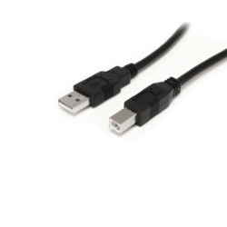 Cable USB StarTech.com USB2HAB30AC - USB A, USB B, Macho/Macho, 9 m, Negro