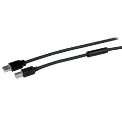 Cable USB StarTech.com USB2HAB50AC - USB B, USB B, Macho/Macho, 15 m, Negro