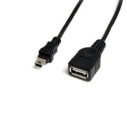 Cable Mini USB 2.0 StarTech.com USBMUSBFM1 - USB A, Mini-USB B, 0.3 m, Negro