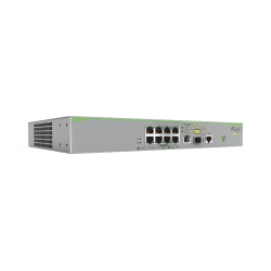Switch PoE+ Administrable CentreCOM FS980M, Capa 3 de 8 Puertos 10/100 Mbps + 1 puerto RJ45 Gigabit/SFP Combo, 150 W