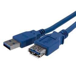 Cable extensión USB 3.0 StarTech.com - 1 m, USB A, USB A, Macho/hembra, Azul