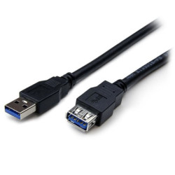 Cable de extensión USB 3.0 StarTech.com - 1.8 m, USB A, USB A, Macho/Macho, Negro