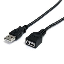 Cable de extensión StarTech.com - 1.83 m, USB A, USB A, Macho/hembra, Negro