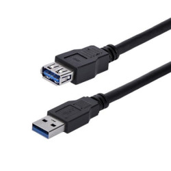 Cable extensión USB 3.0 StarTech.com - 1 m, USB A, USB A, Macho/hembra, Negro