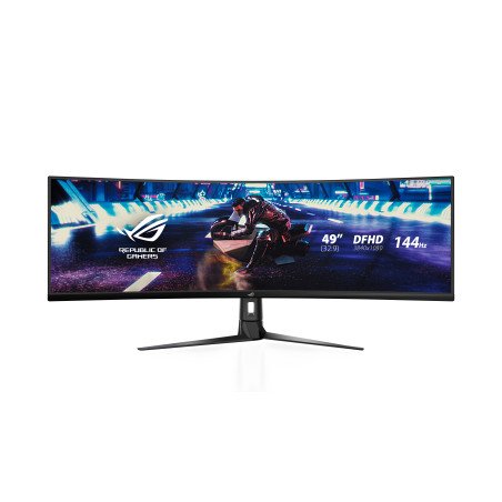 Monitor gamer Asus ROG Strix XG49VQ, 49, 3840x1080, tr 4ms, 144hz, 2x HDMI, DP, altavoces, VESA, freesync premium pro, curvo