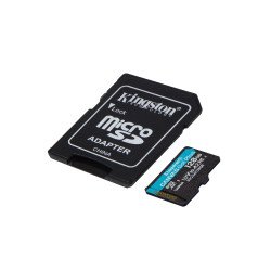 Memoria flash micro SD Kingston SDXC Canvas go plus 128gb 200mb/s uhs-i u3 v30 con adaptador