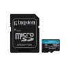 Memoria flash micro SD Kingston SDXC Canvas go plus 256gb 200mb/s uhs-i u3 v30 con adaptador