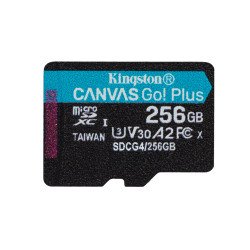 Memoria flash micro SD Kingston SDXC Canvas go plus 256gb 200mb/s uhs-i u3 v30 con adaptador