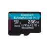 Memoria flash micro SD Kingston SDXC Canvas go plus 256gb 200mb/s uhs-i u3 v30 con adaptador