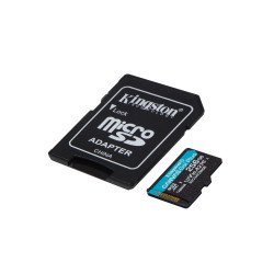Memoria flash micro SD Kingston SDXC Canvas go plus 256gb 200mb/s uhs-i u3 v30 con adaptador