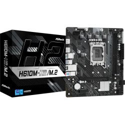 Tarjeta madre Asrock H610m h2 m.2, 14 13 12 va gen, lga1700, 64 GB DDR4 3200mhz, 1 PCIe 4.0 x 16, 2 PCIe 3.0 x 1, 1 ultra m.2, 4