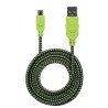Cable USB v2 a-micro b, bolsa textil 1.8m verde/negro Manhattan