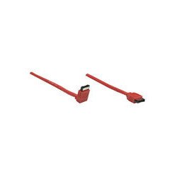 Cable de datos SATA 7 pines 180 macho a macho en 90, 50 cm, rojo Manhattan