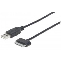Cable USB v2.0 a-Samsung 30 pines 1.0m, negro Manhattan