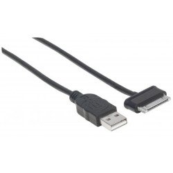 Cable USB v2.0 a-Samsung 30 pines 1.0m, negro Manhattan