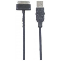 Cable USB v2.0 a-Samsung 30 pines 1.0m, negro Manhattan