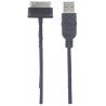 Cable USB v2.0 a-Samsung 30 pines 1.0m, negro Manhattan