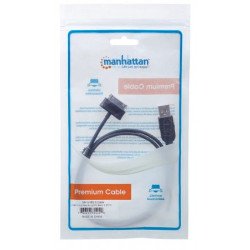 Cable USB v2.0 a-Samsung 30 pines 1.0m, negro Manhattan