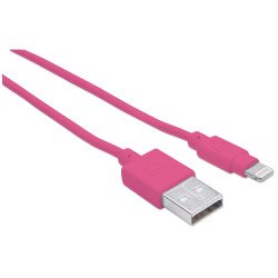 Cable ilynk lightning macho a, macho 8 pines, 1 m, rosa