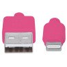 Cable ilynk lightning macho a, macho 8 pines, 1 m, rosa