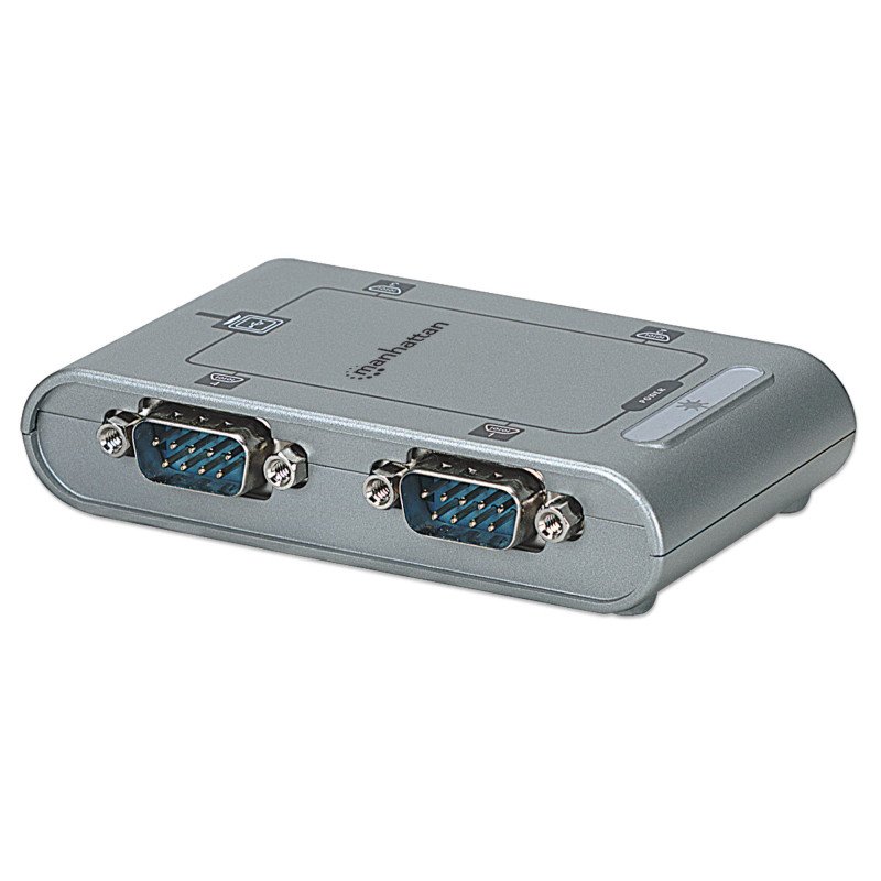 Convertidor USB a serial (DB9m) Conecta hasta cuatro dispositivos serial a un puerto USB