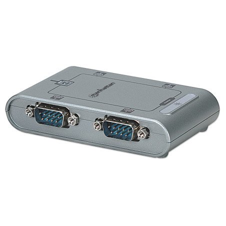 Convertidor USB a serial (DB9m) Conecta hasta cuatro dispositivos serial a un puerto USB