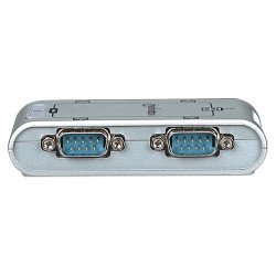Convertidor USB a serial (DB9m) Conecta hasta cuatro dispositivos serial a un puerto USB