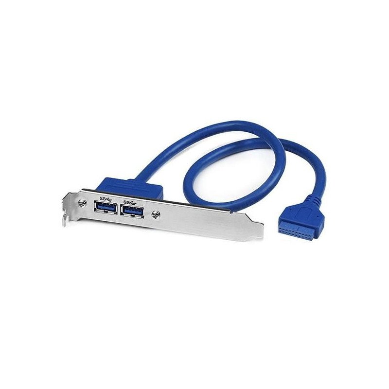 StarTech.com Cabezal Bracket de 2 puertos USB 3.0 SuperSpeed con conexión a Placa Base StarTech.com Cabezal Bracket de 2 puertos USB 3.0 SuperSpeed con conexión a Placa Base