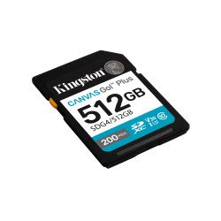 Memoria SDXC Kingston Technology Canvas Go! Plus, 512 GB, Clase 10, UHS-I, 200 MB/s, 160 MB/s