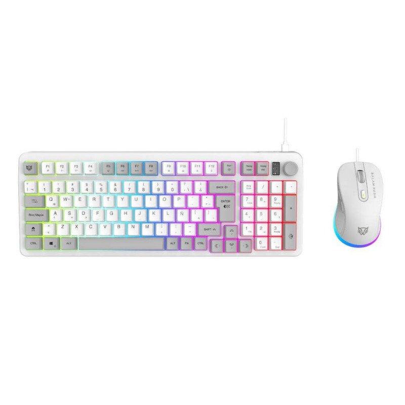 Kit gamer Balam Rush Squad Conquest KG515, teclado - mouse, alámbrico, iluminación RGB, anti-ghosting, multimedia, 97 teclas, es